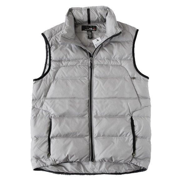 New RLX Ralph Lauren Silver Puffer (Down) Vest! Medium$198RLX Emblem Peeling